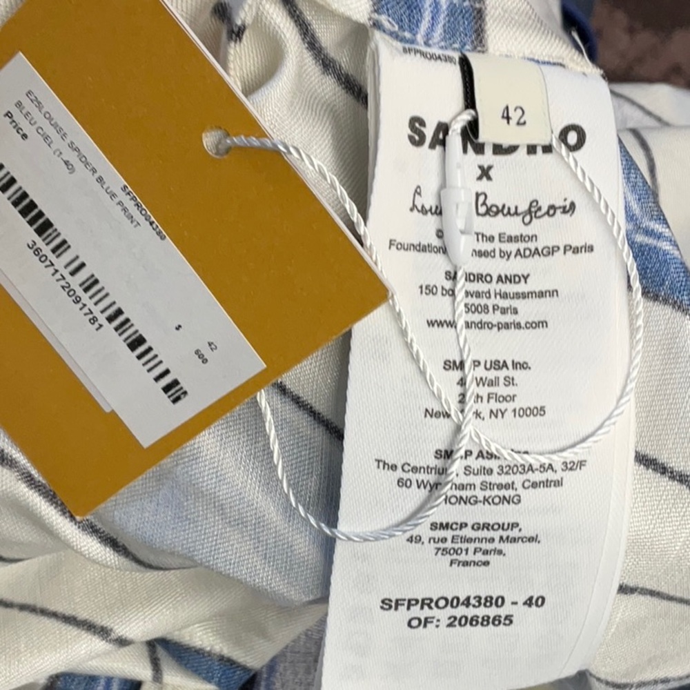 Sandro x Louise spider blue Motif Maxi Dress - Picture 6 of 6